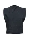 Christopher Esber Wool Linen Suiting In Blue