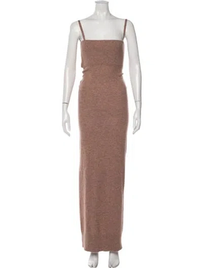 Pre-owned Christopher Esber Wool Long Dress In Brown