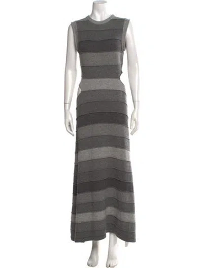 Pre-owned Christopher Esber Wool Long Dress In Gray