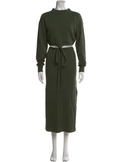 Pre-owned Christopher Esber Wool Long Dress In Green