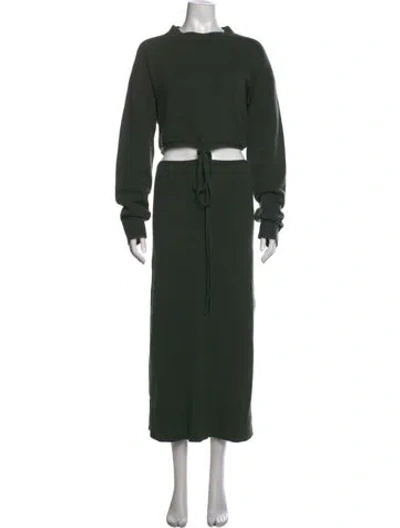 Pre-owned Christopher Esber Wool Long Dress In Green