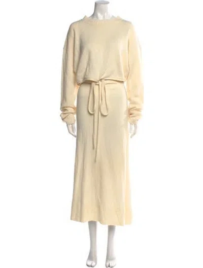 Pre-owned Christopher Esber Wool Long Dress In Neutral