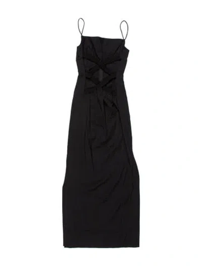 Pre-owned Christopher Esber Wool Long Dress W/ Tags In Black