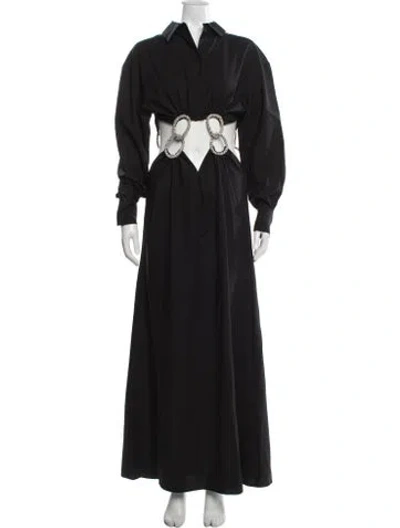 Pre-owned Christopher Esber Wool Long Dress W/ Tags In Blue