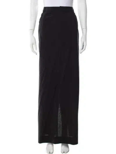 Pre-owned Christopher Esber Wool Long Skirt In Black