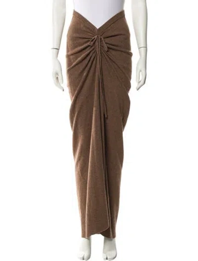 Pre-owned Christopher Esber Wool Long Skirt In Brown