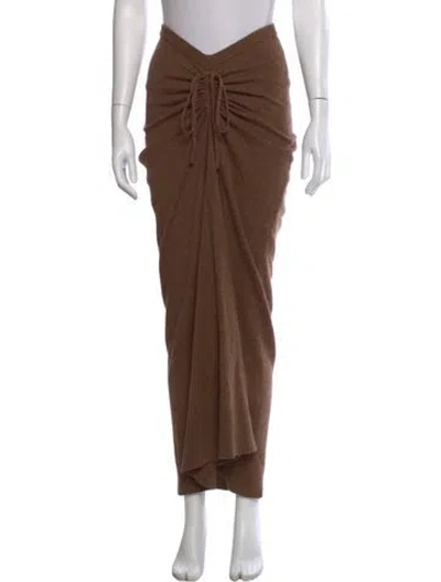 Pre-owned Christopher Esber Wool Long Skirt In Brown