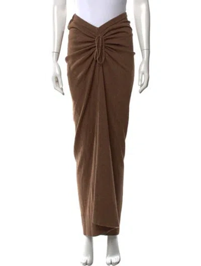 Pre-owned Christopher Esber Wool Long Skirt In Brown