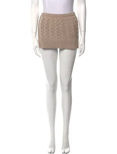 Pre-owned Christopher Esber Wool Mini Skirt In Brown