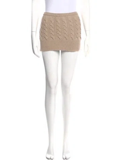 Pre-owned Christopher Esber Wool Mini Skirt In Brown