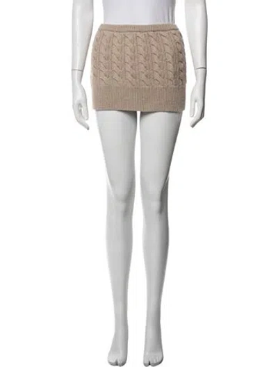 Pre-owned Christopher Esber Wool Mini Skirt In Neutrals