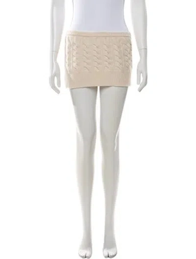 Pre-owned Christopher Esber Wool Mini Skirt W/ Tags In Neutrals