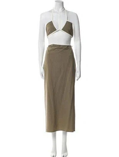 Pre-owned Christopher Esber Wool Skirt Set In Neutral