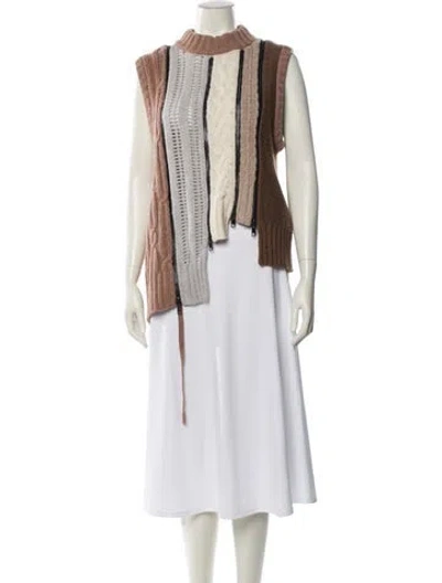 Pre-owned Christopher Esber Wool Striped Sweater In Neutral