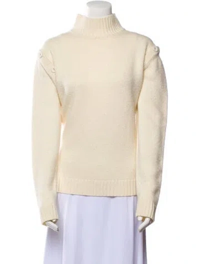 Pre-owned Christopher Esber Wool Turtleneck Sweater In Neutral