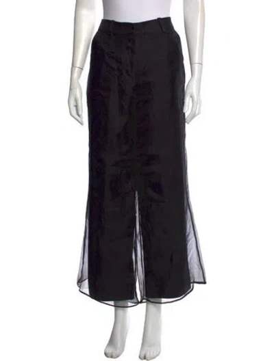Pre-owned Christopher Esber Wool Wide Leg Pants In Black