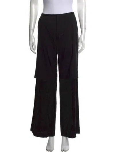 Pre-owned Christopher Esber Wool Wide Leg Pants In Black