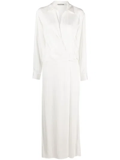 Christopher Esber White Wrapped Maxi Shirt Dress