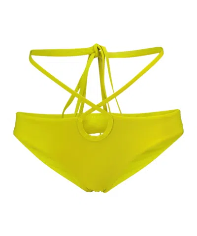 Christopher Esber Wraparound Bikini Bottoms In Yellow