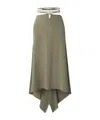 Christopher Esber Wrap-effect Jersey Pareo In Green