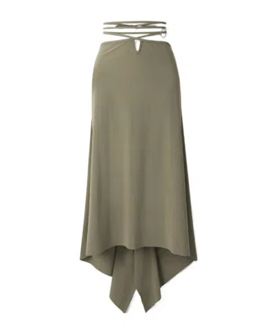 Christopher Esber Wrap-effect Jersey Pareo In Green