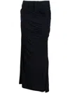 Christopher Esber Wrapped Denim Column Skirt In Ink In Blue