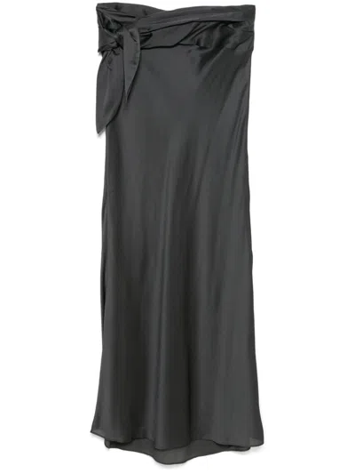 Christopher Esber Maxi Skirt With Knotted Detail In Grey