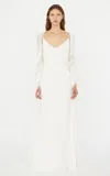 Christopher Esber Wrapped Tulle Silk Shrug In White