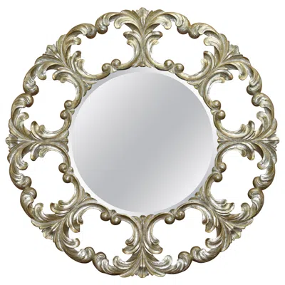 Pre-owned Christopher Guy 1 Of 2  Gold And Silver Leaf Giltwood Wall Mirrors In Brown