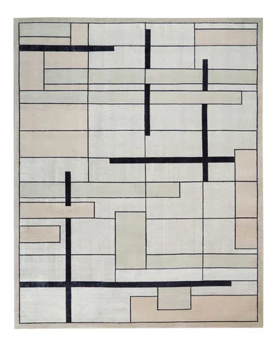 Christopher Guy Avenue Silvery Moon Hand-knotted Rug, 10' X 14' In Silver Gray
