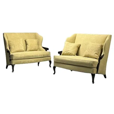 Pre-owned Christopher Guy , Contemporary, Sofas, Celadon Velvet, Mahogany, Usa, 2010s In Brown