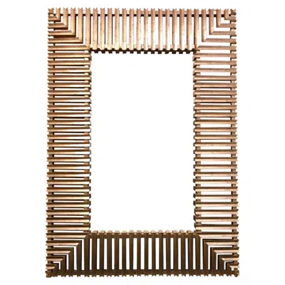 Pre-owned Christopher Guy Huge  Modern Designer Silver Giltwood Mirror In Sand