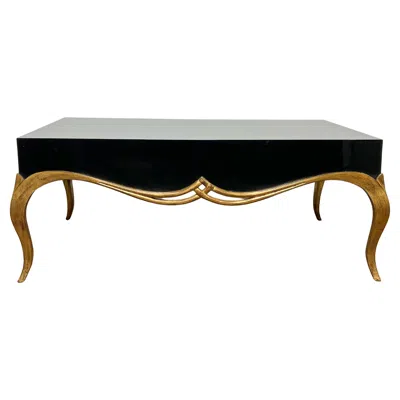 Pre-owned Christopher Guy Lacquered And Gilt Coffee "harper" Table In Brown