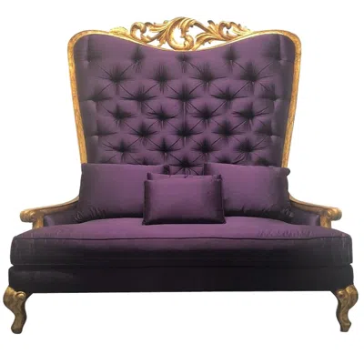 Pre-owned Christopher Guy Tufted Loveseat In Brown