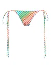 Christopher John Rogers Bias Crayon Striped Tie-side Bikini Bottom