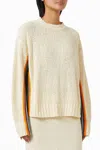 Christopher John Rogers Boucle Relaxed Crewneck Sweater In Buttermilk In Neutral