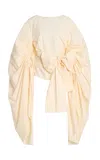 Christopher John Rogers Bow Cotton Top In Multi