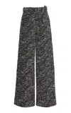 Christopher John Rogers Cotton-blend Slub-jacquard Wide-leg Trousers In Multi
