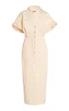 Christopher John Rogers Cotton Midi Shirt Dress In Neutral