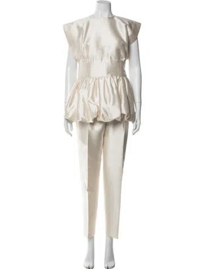 Pre-owned Christopher John Rogers Dress Set In Neutral