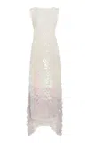 Christopher John Rogers Embellished Silk Gown In White