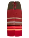 Christopher John Rogers Embroidered Colourblock Pencil Skirt In Multi