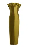 Christopher John Rogers Exclusive Peel Silk-wool Maxi Sheath Dress In Multi