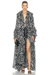 CHRISTOPHER JOHN ROGERS FOR FWRD TIERED RUFFLE CAFTAN