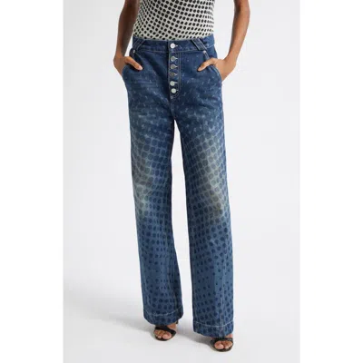 CHRISTOPHER JOHN ROGERS CHRISTOPHER JOHN ROGERS HALFTONE DOT STRAIGHT LEG JEANS
