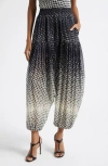 Christopher John Rogers Halftone Wiggle Dot Harem Pants In Multi