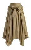 Christopher John Rogers Handkerchief-hem Maxi Skirt In Brown