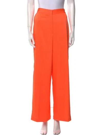 Pre-owned Christopher John Rogers High-rise Wide Leg Jeans W/ Tags In Orange