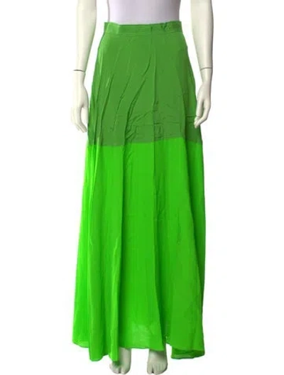 Pre-owned Christopher John Rogers Long Skirt In Green