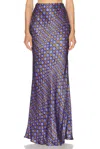 Christopher John Rogers Maxi Skirt In Nepeta